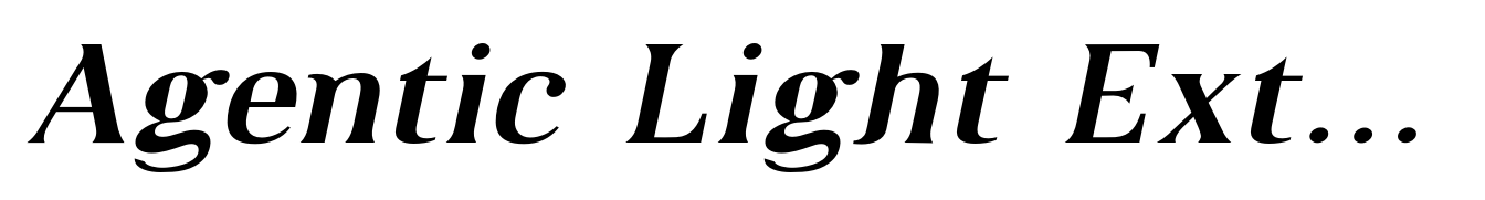 Agentic Light Extended Italic